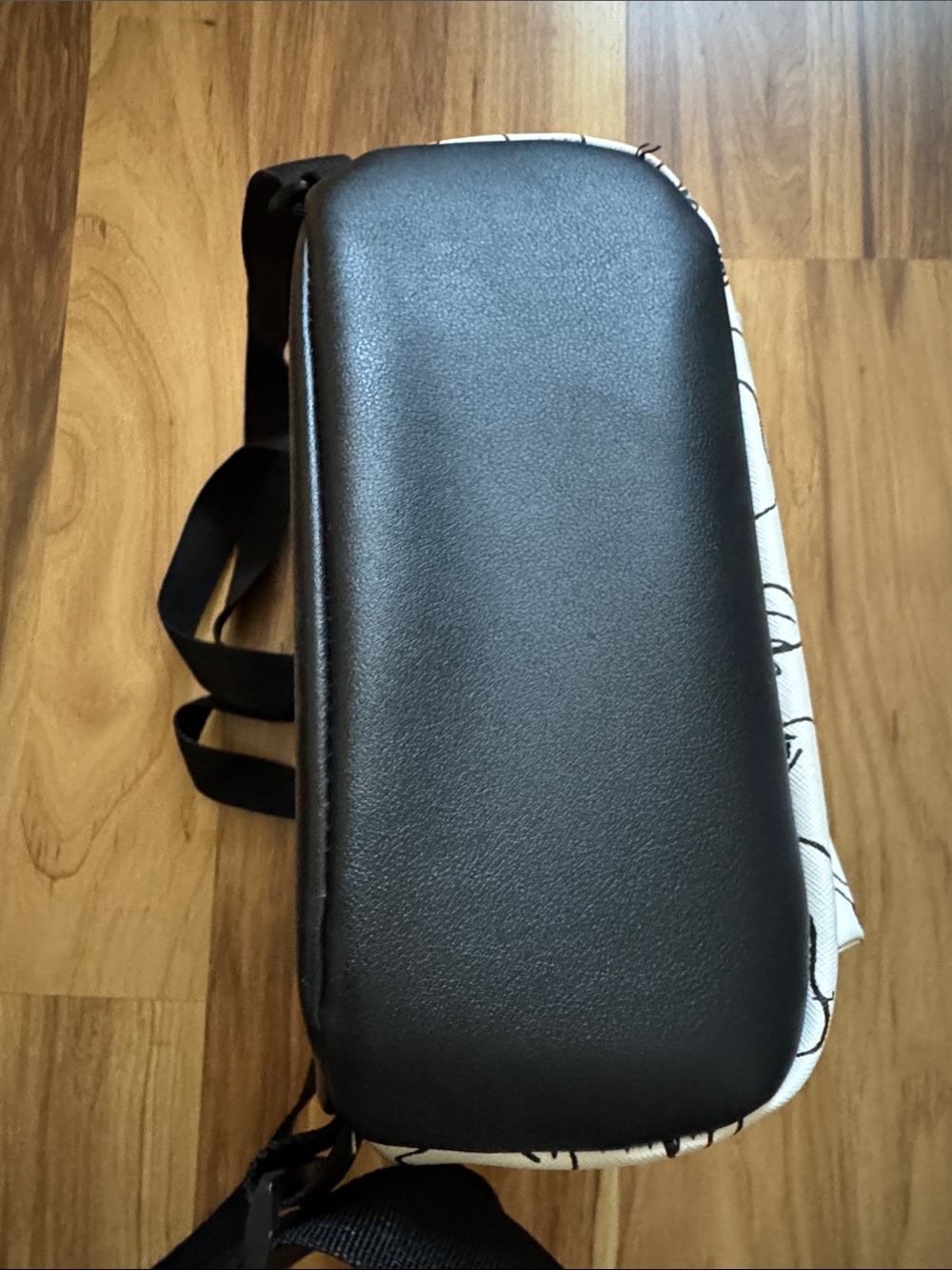 Peanuts Snoopy Pattern Mini Backpack in White and Black - Picture 5 of 5
